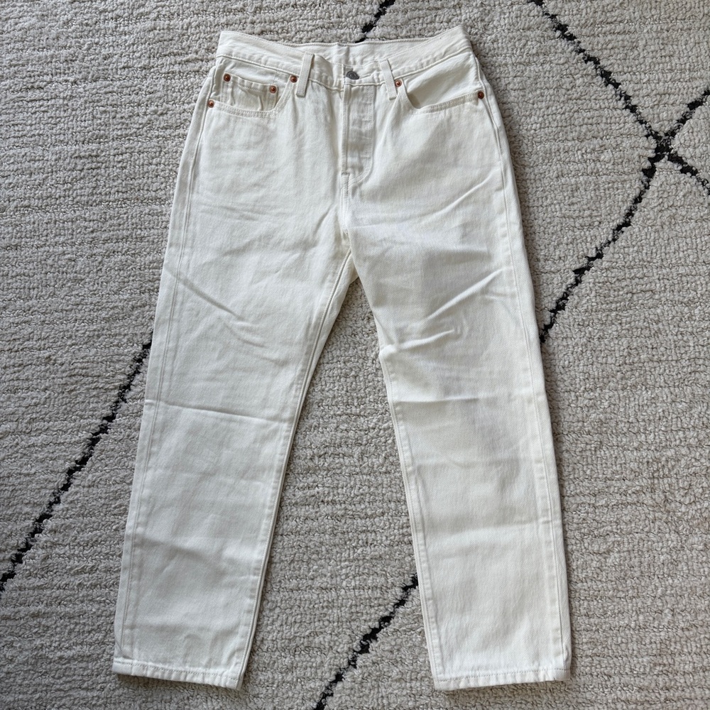 Levi's Women's 501 Crop Straight Jeans, natural